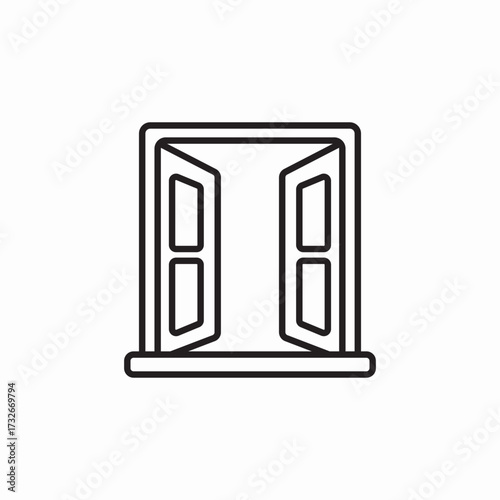 open windows icon sign vector