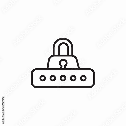 password safety protection icon sign vector