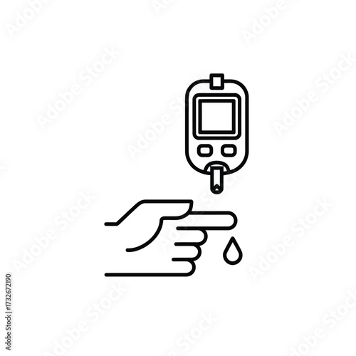 Diabetes blood glucose monitoring with a glucometer