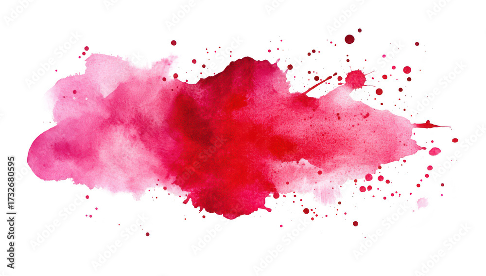 Fototapeta premium A splash of red watercolor paint creating an artistic background effect. ideal for use in design projects. invitations. or creative presentations