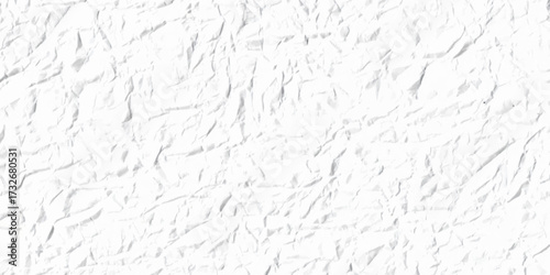 White crumpled paper background. Paper design. Vector.