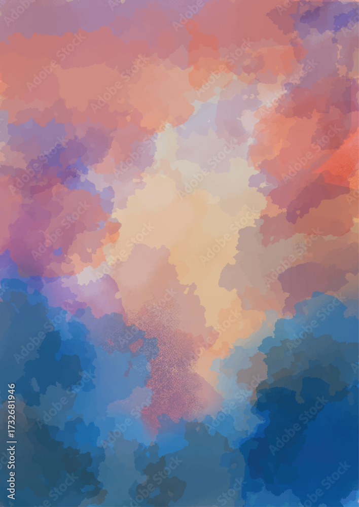Obraz premium Abstract hand drawn colorful pastel watercolor background