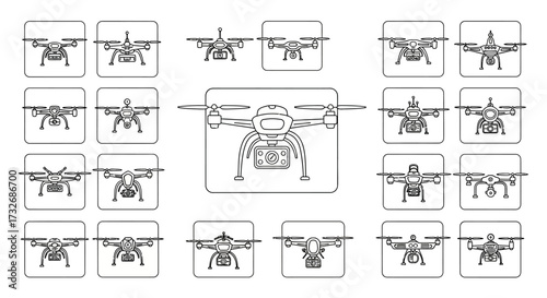 Collection of Various Drone Designs.