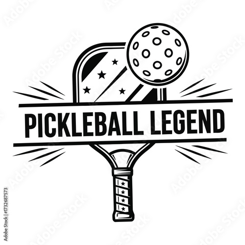 Vector art of pickleball legend logo