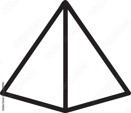 Minimalist abstract pyramid silhouette vector with modern geometric shape and clean artistic design.