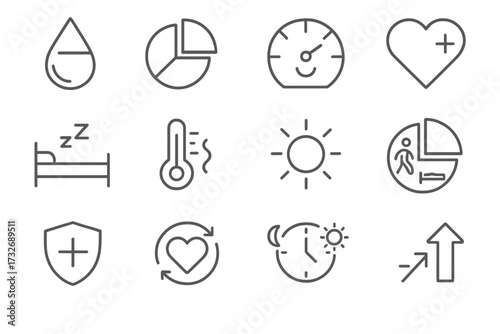 Pet regulation icon system wellness virtual gauge rhythm clock booster level stress