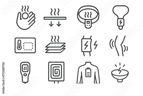 Generator vector body chest panel forehead layered icon tracker plate heat thermal
