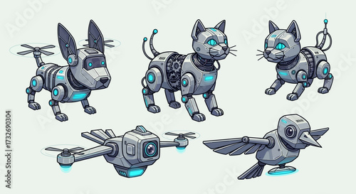 Robotic Animals - Dog, Cat, Bird, Drone Designs.