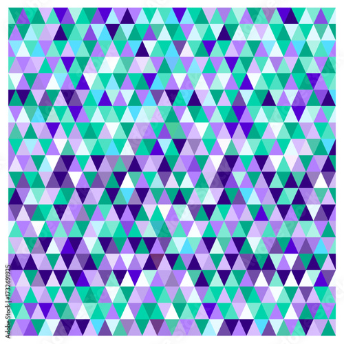 Geometric pattern in purple, blue and green, vector illustration