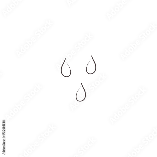  Doodle illustration of rain drops