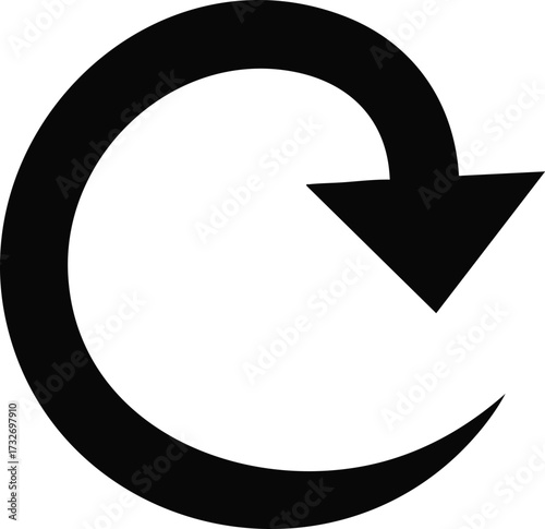 Vector art of circular arrow icon
