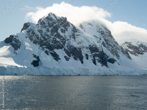Antarctica mountains with snow on top