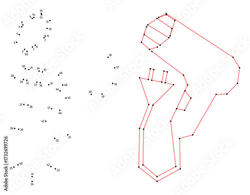 Hair dryer. Connect the dots educational drawing game. Dot to dot by numbers puzzle. Google Font Fira Sans Condensed.
