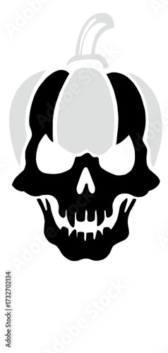 Skull calabaza Jack.