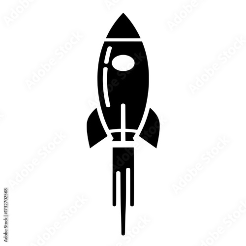 Rocket launch vector icon. A concept for breakthrough performance, business growth, and innovation.
