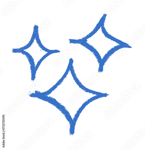 Sparkling Clean Icon Crayon Chalk Drawing Doodle Vector