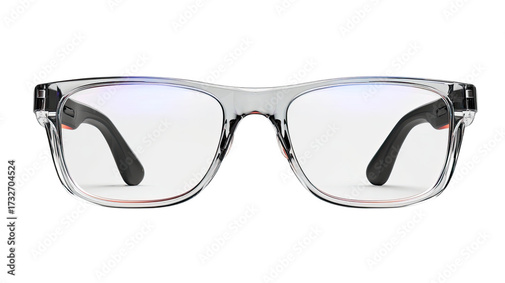 Fototapeta premium Smart glasses modern wearable technology digital eyewear augmented reality innovation futuristic gadget accessory isolated on white background 