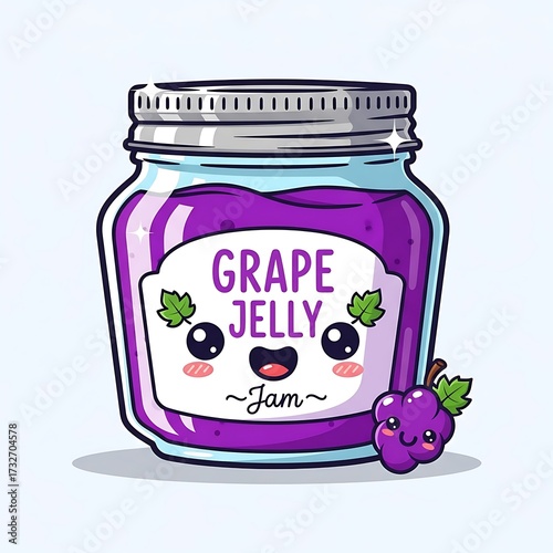 Cute Grape Jelly Jar.