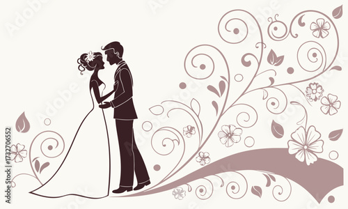 couple standing with a beautiful pose 