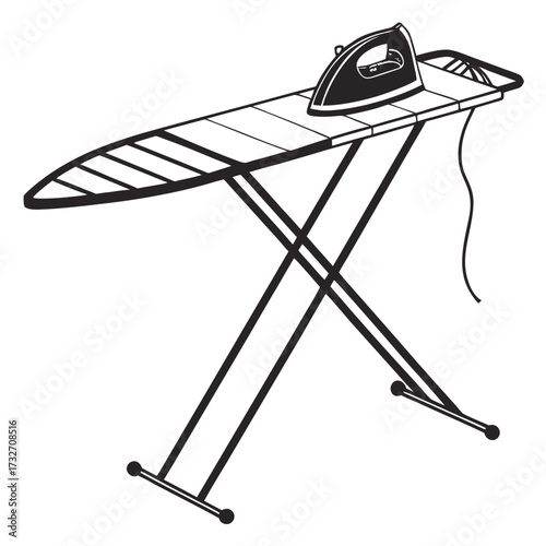 iron and ironing board