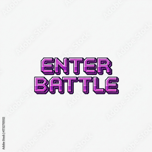 Enter battle pixel art text for games