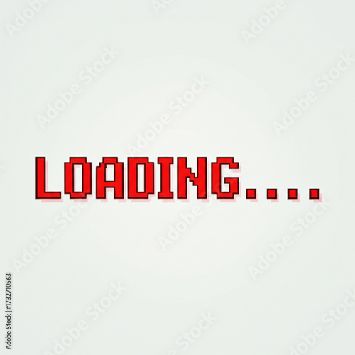 Pixelated loading bar signifies waiting process