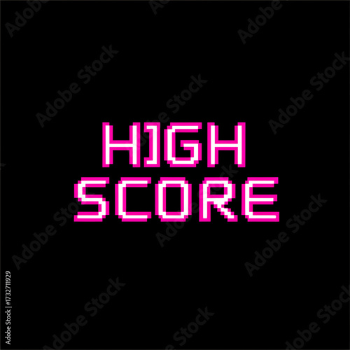 Achieve victory with retro high score gaming achievement