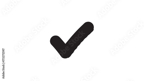 Simple check mark icon a flat vector design element isolated on white background for user interface and graphic design