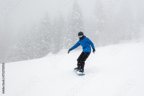 snowboarder on the slope