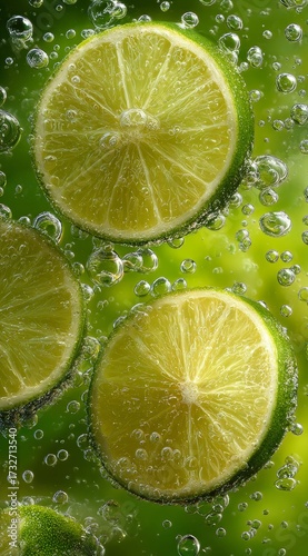 lime and water drops