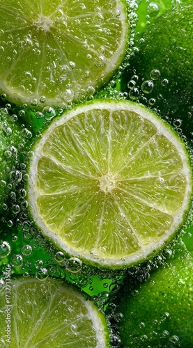 lime and water drops