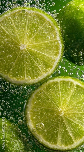 lime and water drops