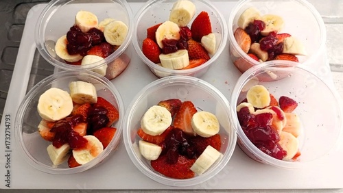 Mix de Morango com Banana e Geléia - Strawberry, Banana and Jelly Mix.