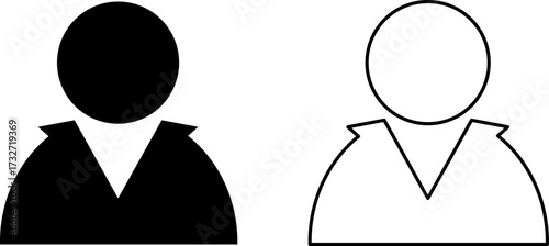 Two abstract human figures one black one white outline