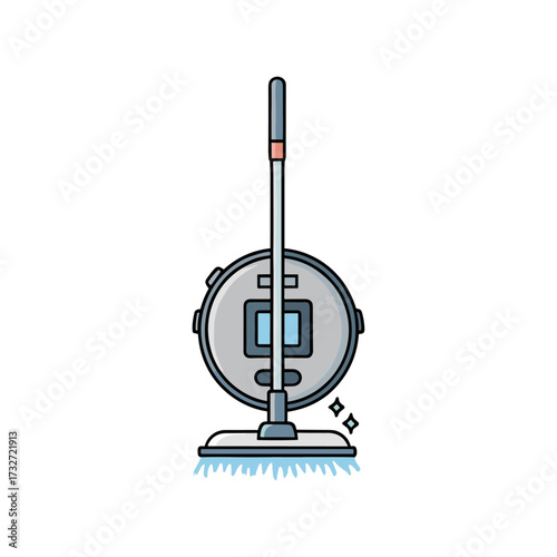 Vaccum cleaner icon logo flat vector design