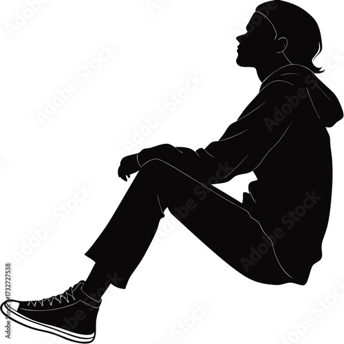 black silhouette of a man
