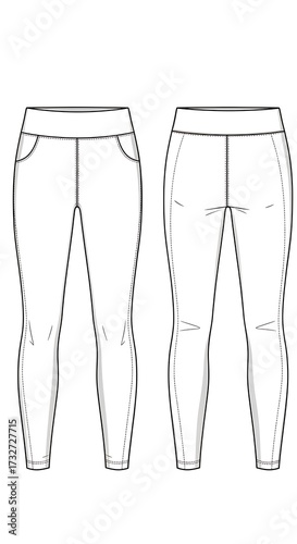 Womens Fashionable Leggings Design.