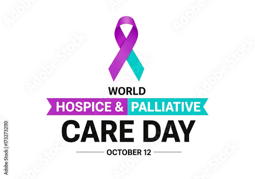 World hospice and palliative care day logo isolated on transparent background