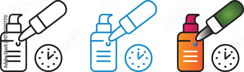 Facewash Item Icon Set. vector Icon. Illustration 