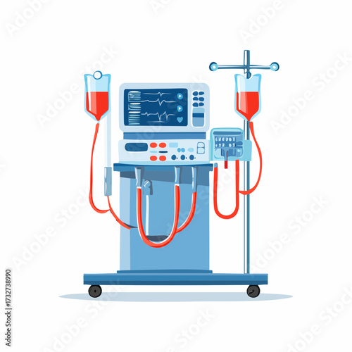 illustration of hemodialysis machine, Medical Equipment