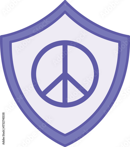 Colored Peace and Security Icon. Vector Illustration. International Symbol, Sign, Logo. World Refugee Concept