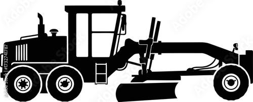 Tractor silhouette vector illustration
