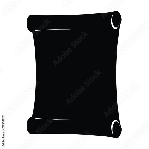 Black and white scroll image representing an ancient medieval document