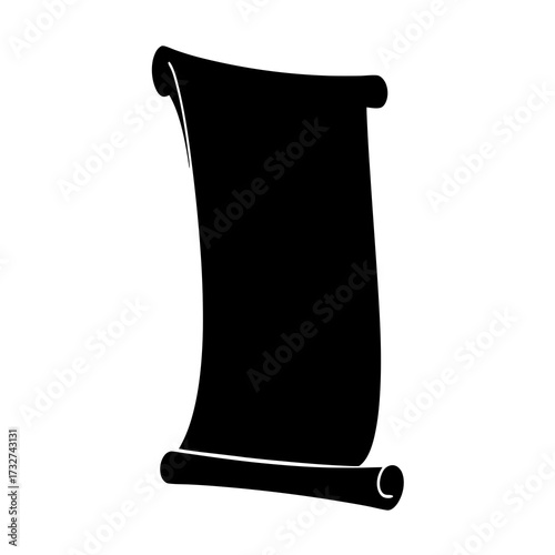 Silhouette of a blank scroll, ready for an announcement or ancient message