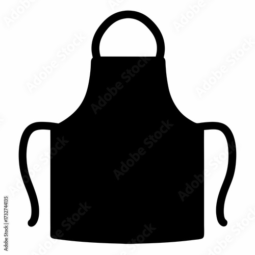 Silhouette of an apron for cooking or working in a kitchen studio