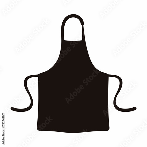 Silhouette of an apron for cooking or working in a kitchen studio