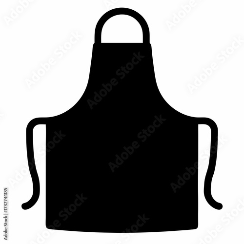 Silhouette of an apron for cooking or working in a kitchen studio