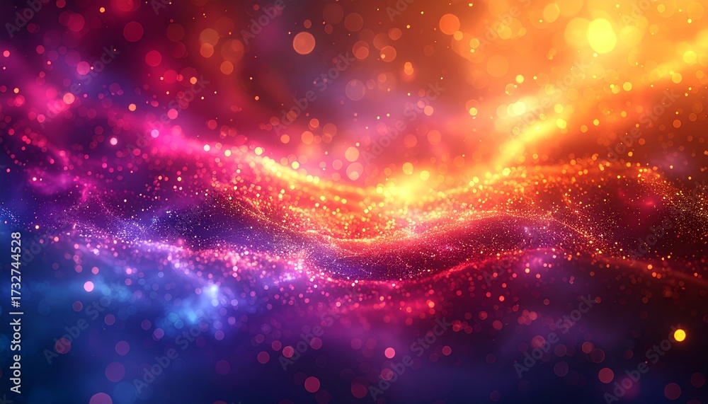 Obraz premium Cosmic Nebula - A Vibrant Tapestry of Celestial Wonders.