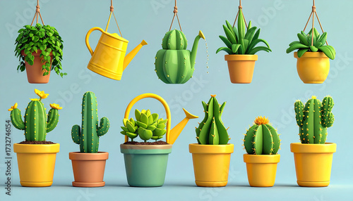 Flat houseplant collection
4