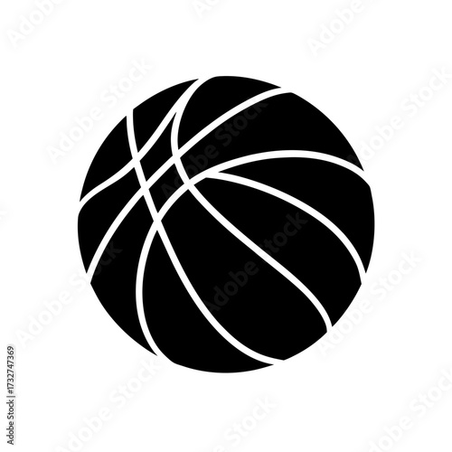 basketball icon black silhouette vector illustration on transparent background